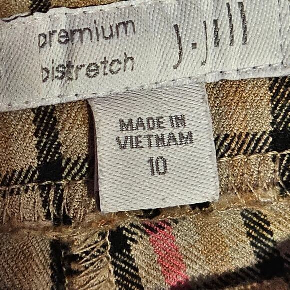 J.Jill Premium Bistretch Plaid Leggings Sz 10 Cotton Blend Grunge Soft Alt Emo - Picture 4 of 6